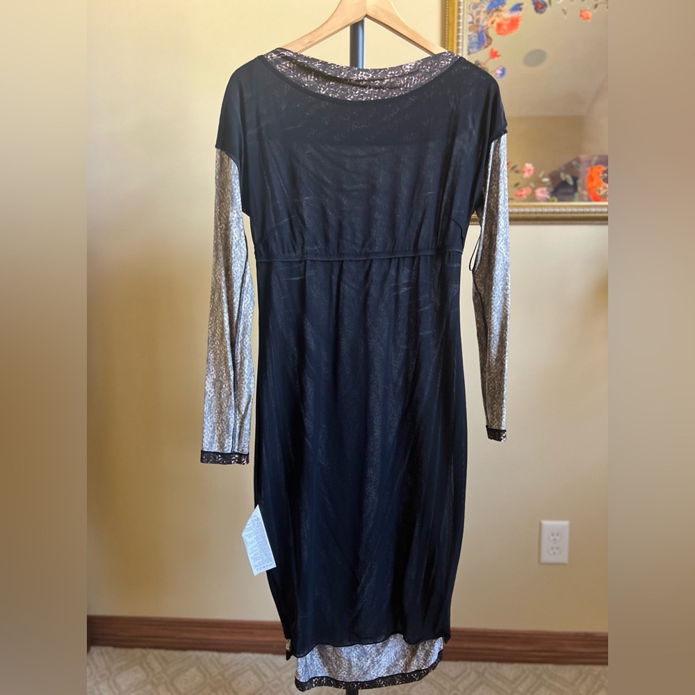 MaxMara Dress Snakeskin Tessuto Italian Jersey Brown Tan Size 14 (44) - Picture 16 of 17